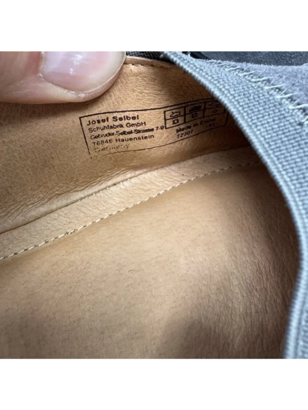Josef Seibel Womens Pippa Gray Leather Suede Padded Comfort Flats Size 10 US